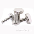 Stainless steel DIN653 Flat head Knurled thumb screw